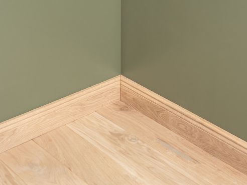 Plinthes Chêne A/B 20x90 non traité 1,5-2,5m Profil Hamburger Altdeutsch Altberliner